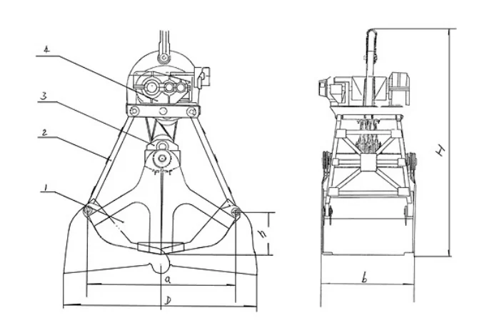 Electric Grab Bucket Drawing